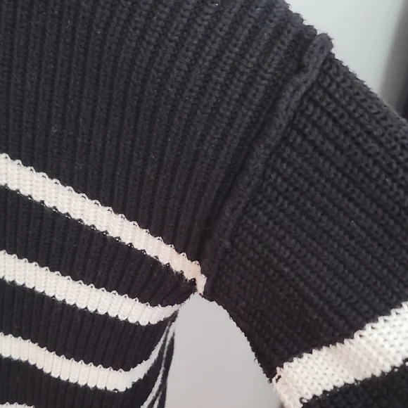 Rachel Zoe Black and White Striped Sweater - Picture 7 of 9